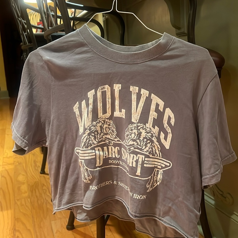 Darc Sport medium gray crop tee